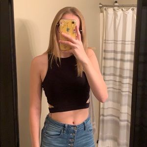 Charlotte Russe Black Crop Top